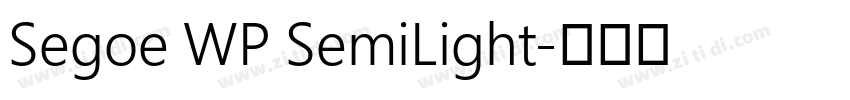 Segoe WP SemiLight字体转换